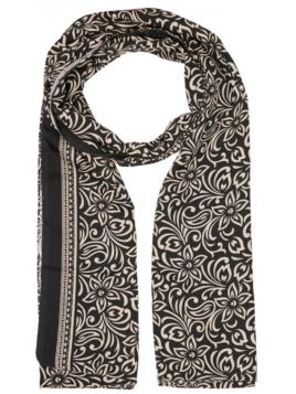 Foulard paréo femme noir et...