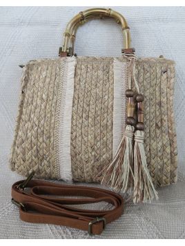 Sac en paille Mandoline -...