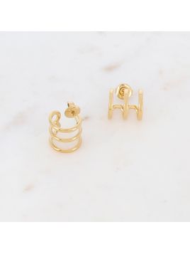 Créoles à puce triple rangs...