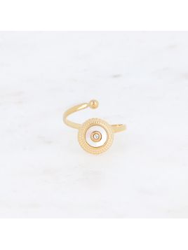 Bague avec pampille ronde...