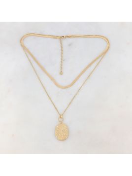 Collier Doré 2 rangs avec...