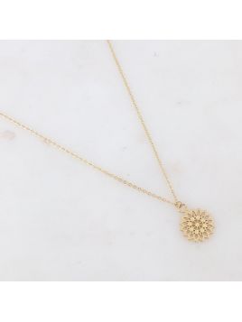 Collier doré avec rosace -...