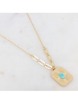 Collier doré composé d'un...