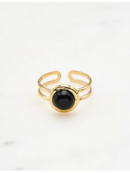Bague Kalya - Doré onyx