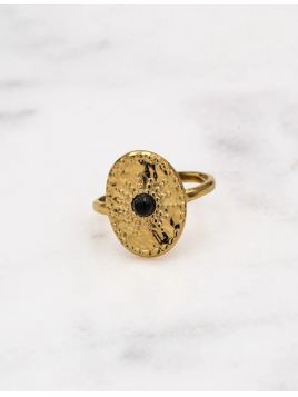 Bague Alexiane - Doré onyx