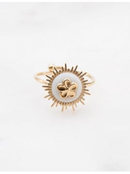 Bague Inaelle - Agate blanche