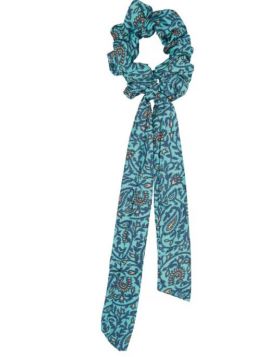 Chouchou turquoise, bleu et...